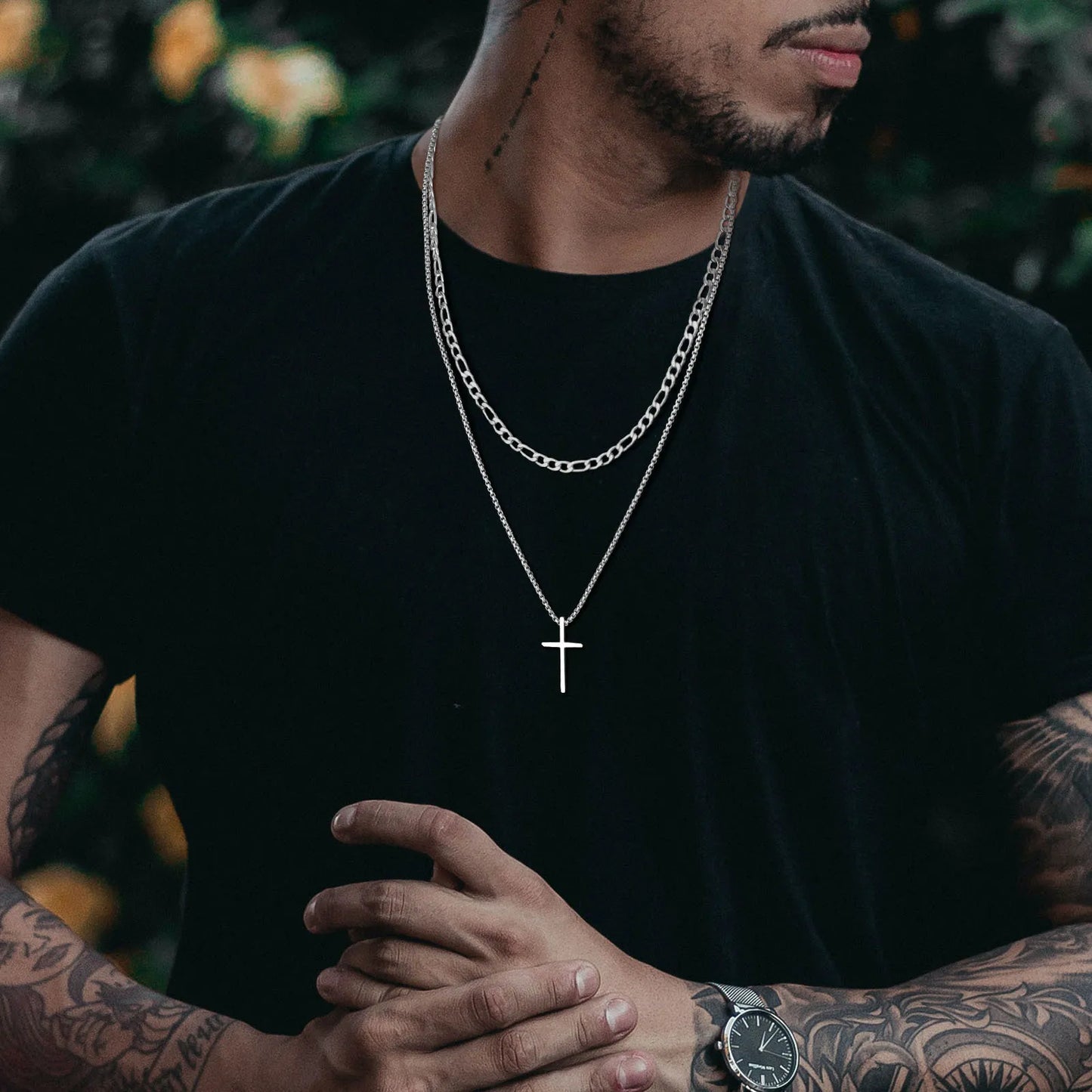 Cross Pendant Rope Chain