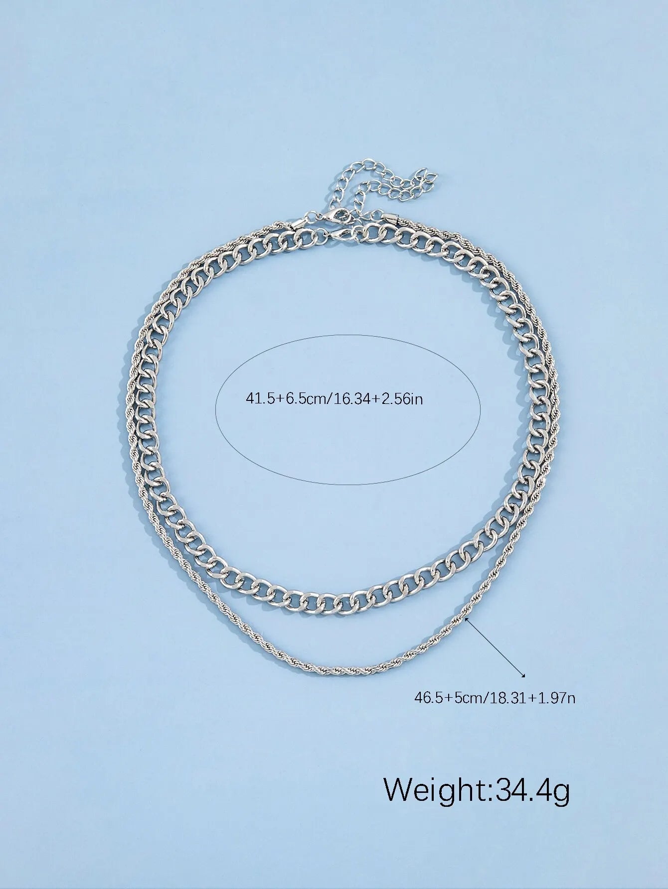 Curb and Rope Chain Set